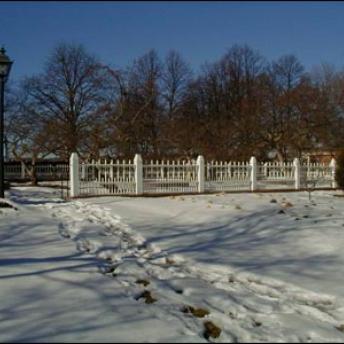 普雷斯科特公园冬季的正式花园